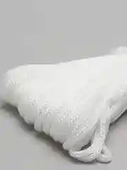 Белый шнур вязанный цветной