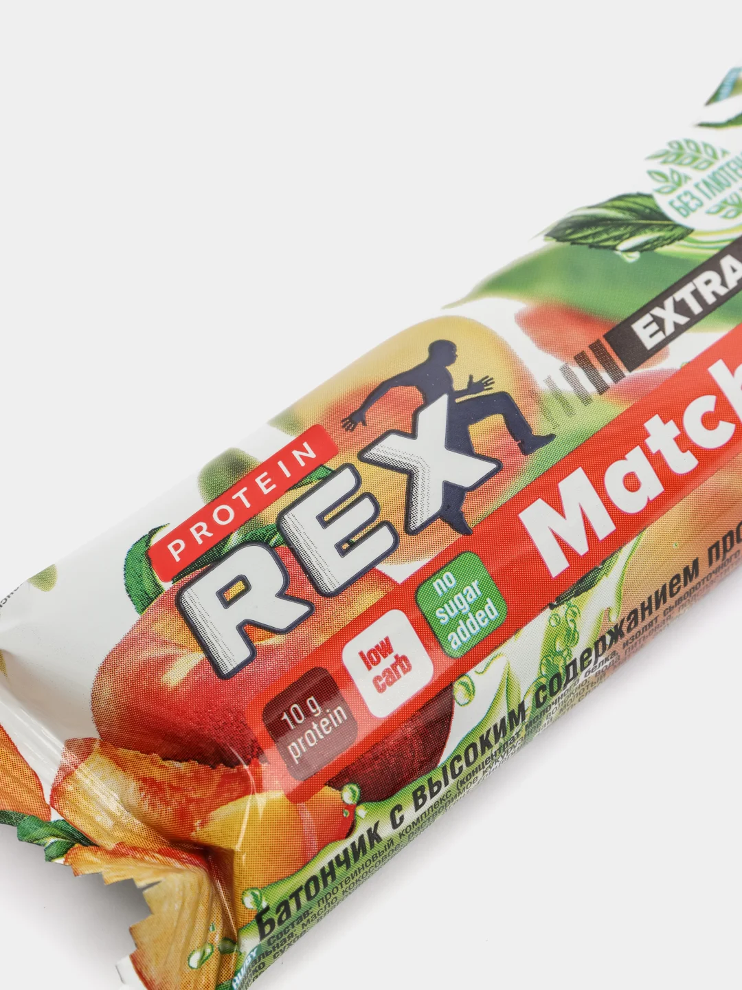 Протеиновый батончик ProteinRex EXTRA "Матча-персик", без сахара, 40 г
