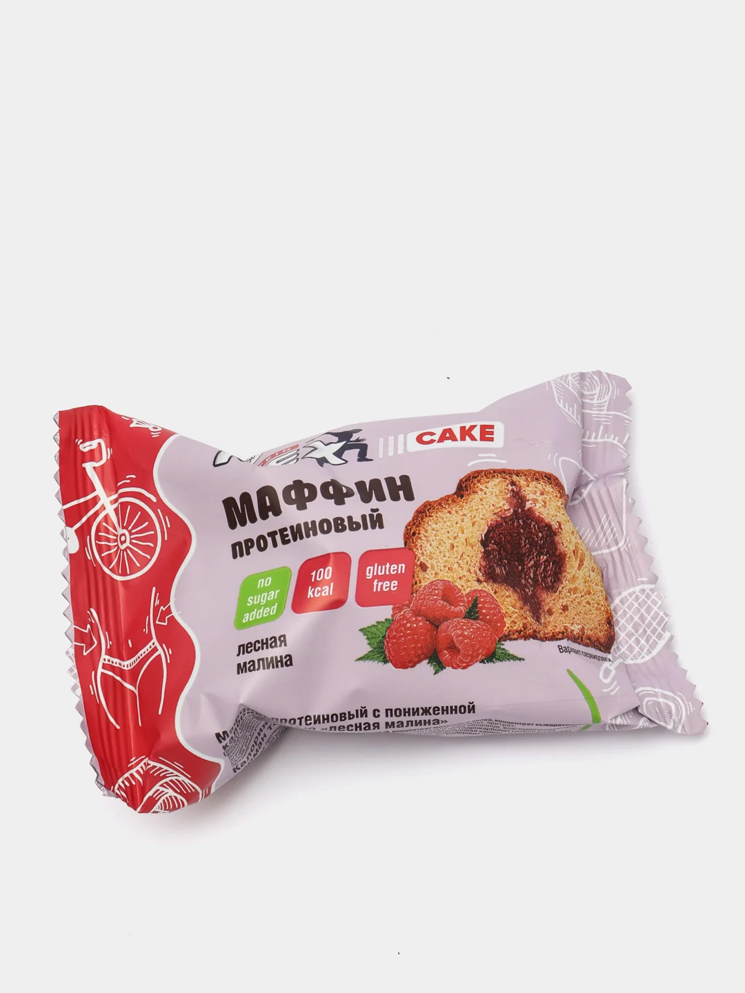 Маффин протеиновый ProteinRex "Лесная малина", без сахара, 40 г