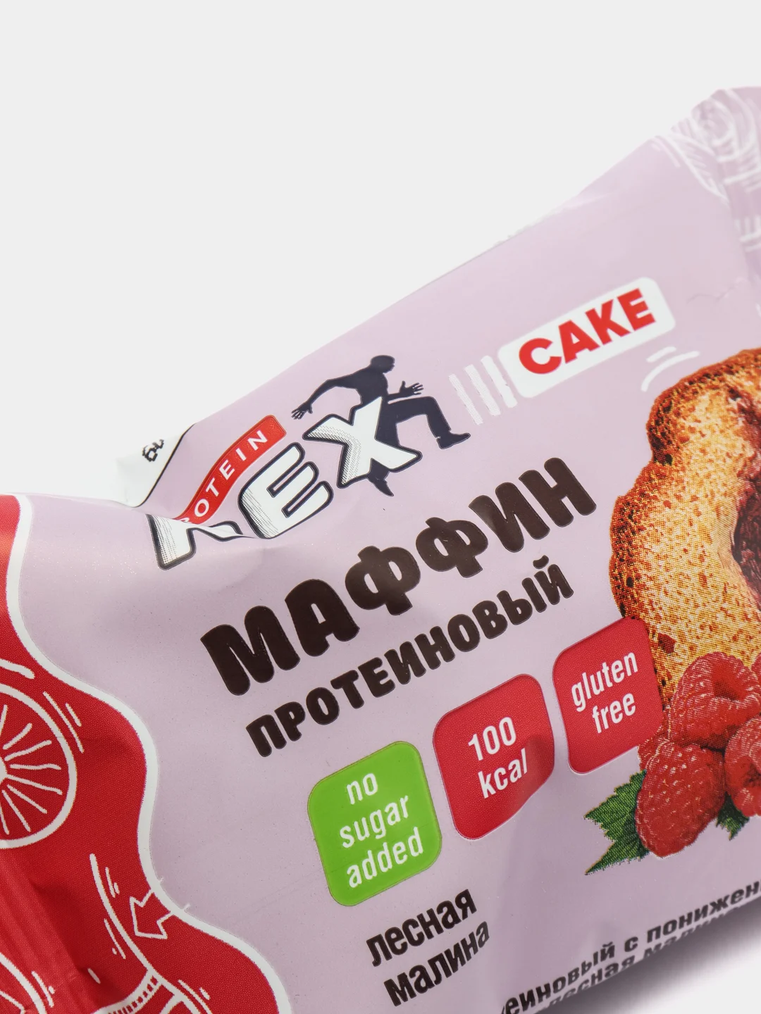 Маффин протеиновый ProteinRex "Лесная малина", без сахара, 40 г