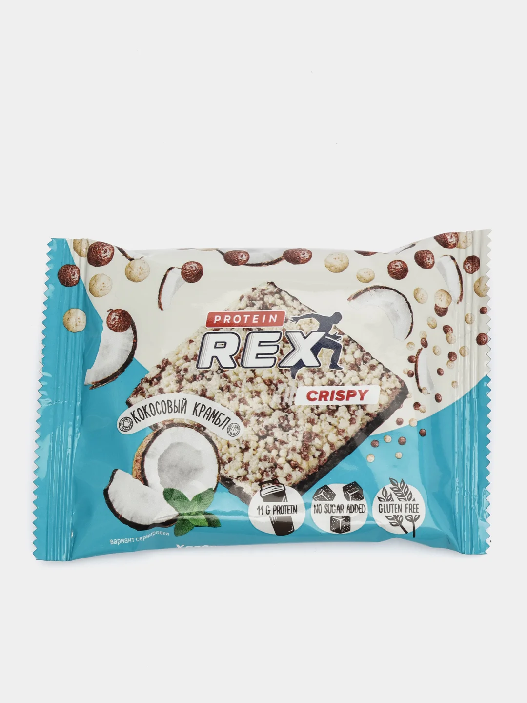 Протеиново-злаковый хлебец ProteinRex Crispy "Кокосовый крамбл", без сахара, 55 г