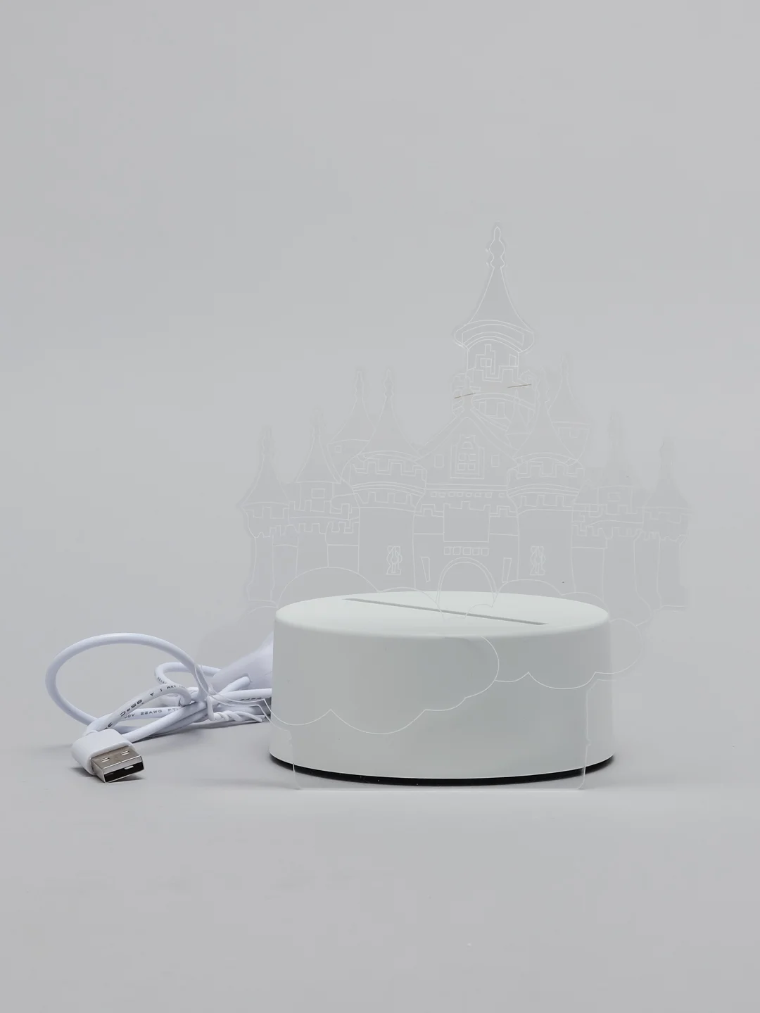 Белый светодиодный ночник, USB, с выключателем