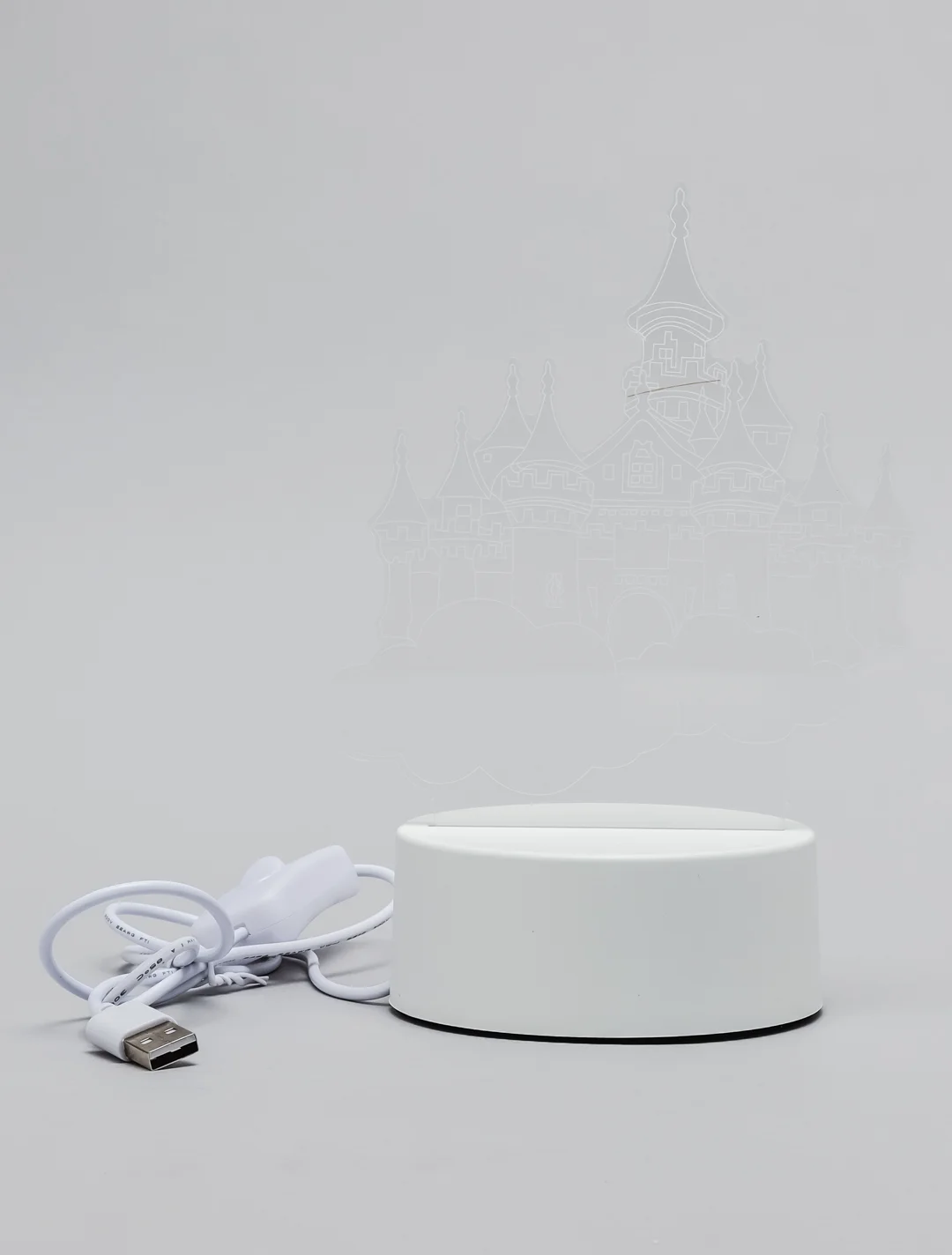 Белый светодиодный ночник, USB, с выключателем