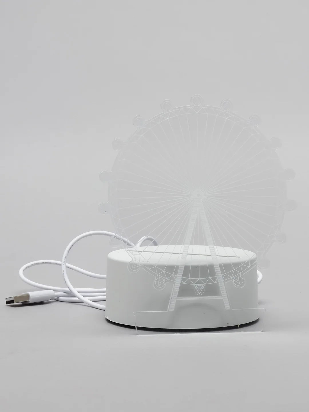 Молочный светодиодный ночник, USB, с выключателем