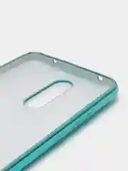 Бирюзовый чехол Xiaomi Redmi 8, Redmi 8A, Сяоми Редми 8, 8А цветной силиконовый с глянцевой рамкой