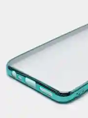 Бирюзовый чехол Xiaomi Redmi 8, Redmi 8A, Сяоми Редми 8, 8А цветной силиконовый с глянцевой рамкой