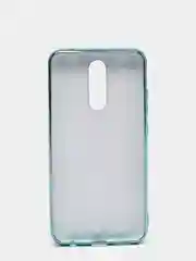 Бирюзовый чехол Xiaomi Redmi 8, Redmi 8A, Сяоми Редми 8, 8А цветной силиконовый с глянцевой рамкой