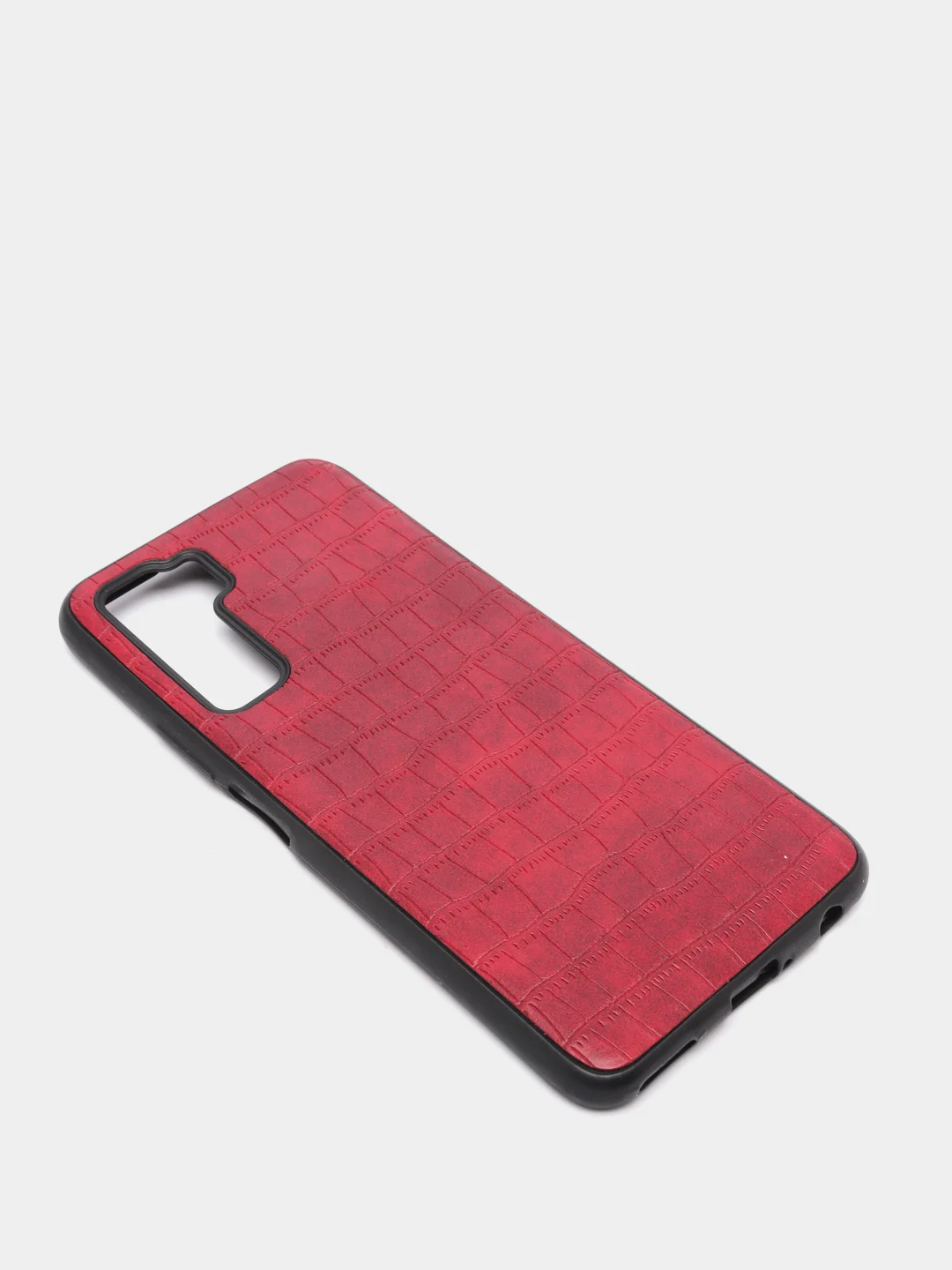 Накладка для Honor 30S, под кожу "Змея", бордовый