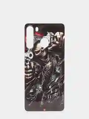 Накладка с рисунком "Череп" для Samsung A21, силиконовая
