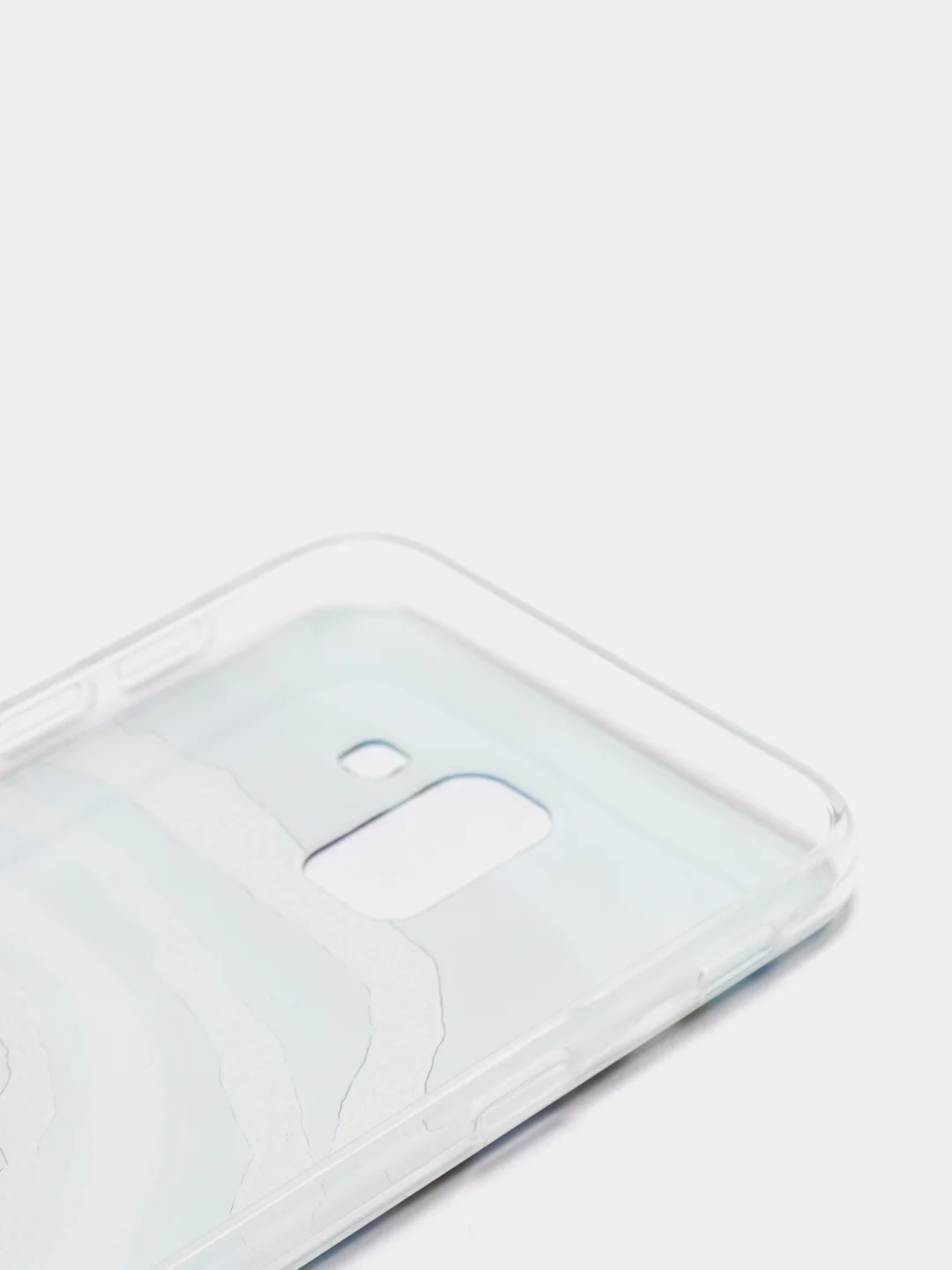 Синий чехол Samsung Galaxy J6, Самсунг Галакси Джи6 2018 силиконовый с мраморным рисунком