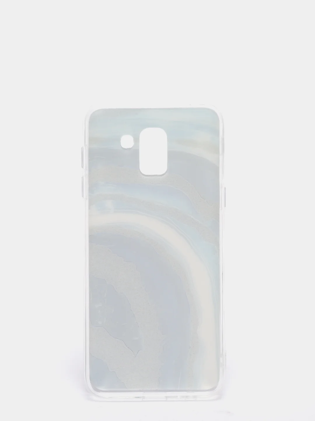 Синий чехол Samsung Galaxy J6, Самсунг Галакси Джи6 2018 силиконовый с мраморным рисунком