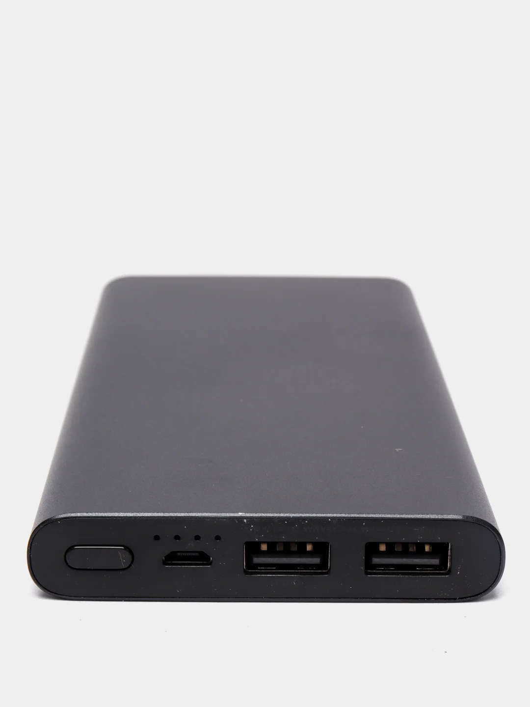 Черный аккумулятор внешний FaisON 2S, 10000mAh, металл, 2 USB выхода, 2.1A