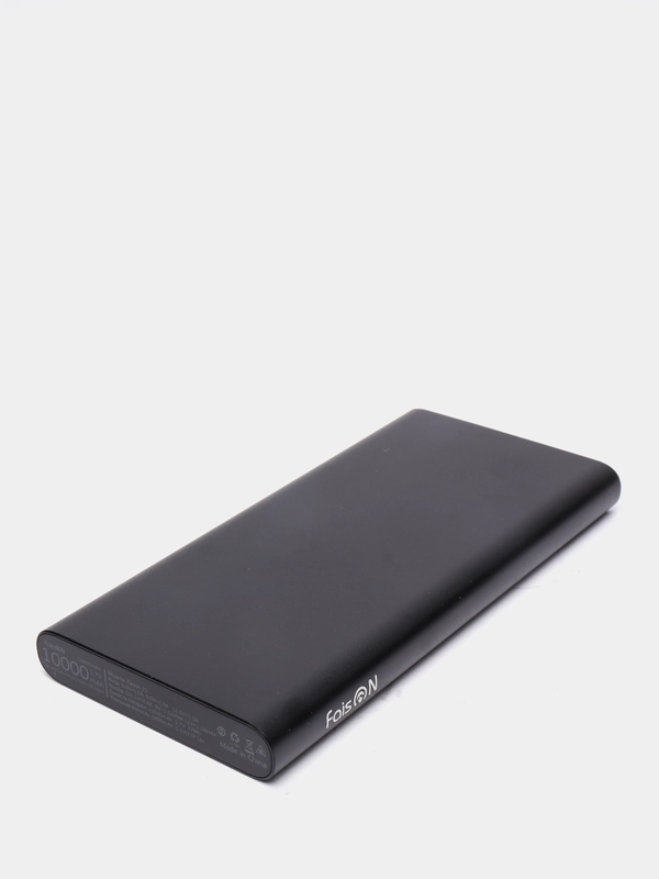 Аккумулятор внешний FaisON 2S, 10000mAh, металл, 2 USB выхода, 2.1A