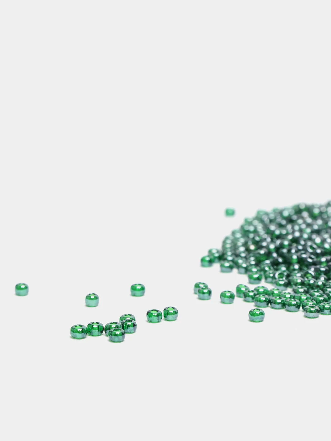 Лесной зеленый чешский бисер Preciosa 10/0, Transparent sfinx, 10 и 50 грамм