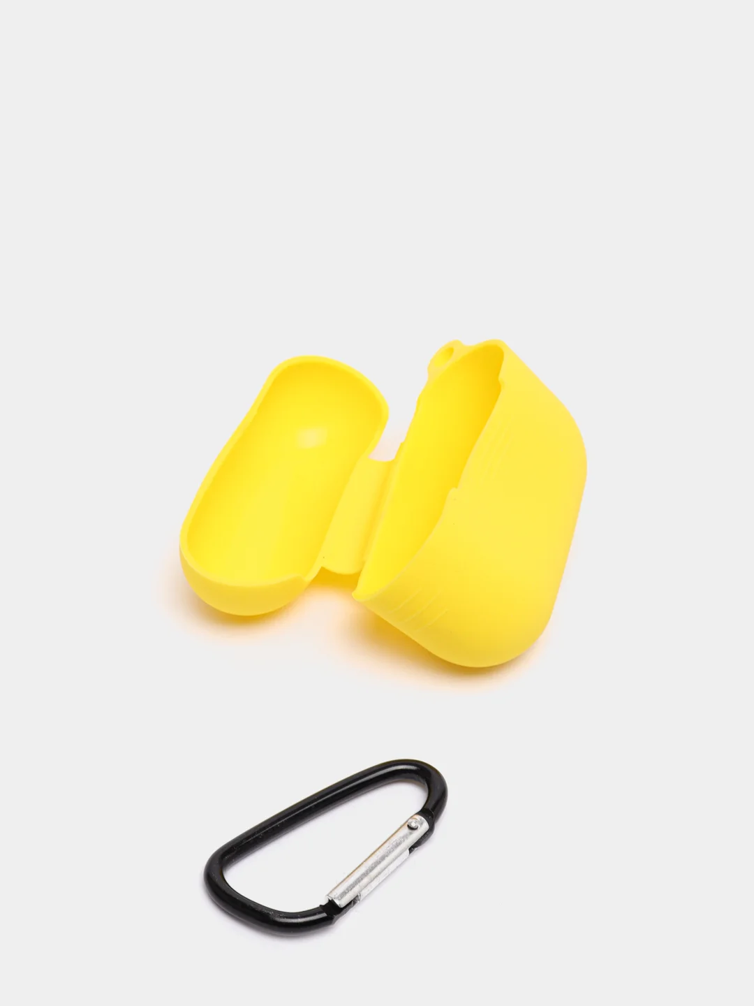 Желтый силиконовый чехол для наушников AirPods Pro с карабином