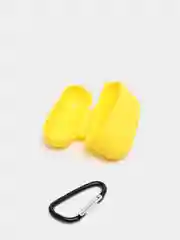 Желтый силиконовый чехол для наушников AirPods Pro с карабином
