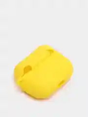 Желтый силиконовый чехол для наушников AirPods Pro с карабином