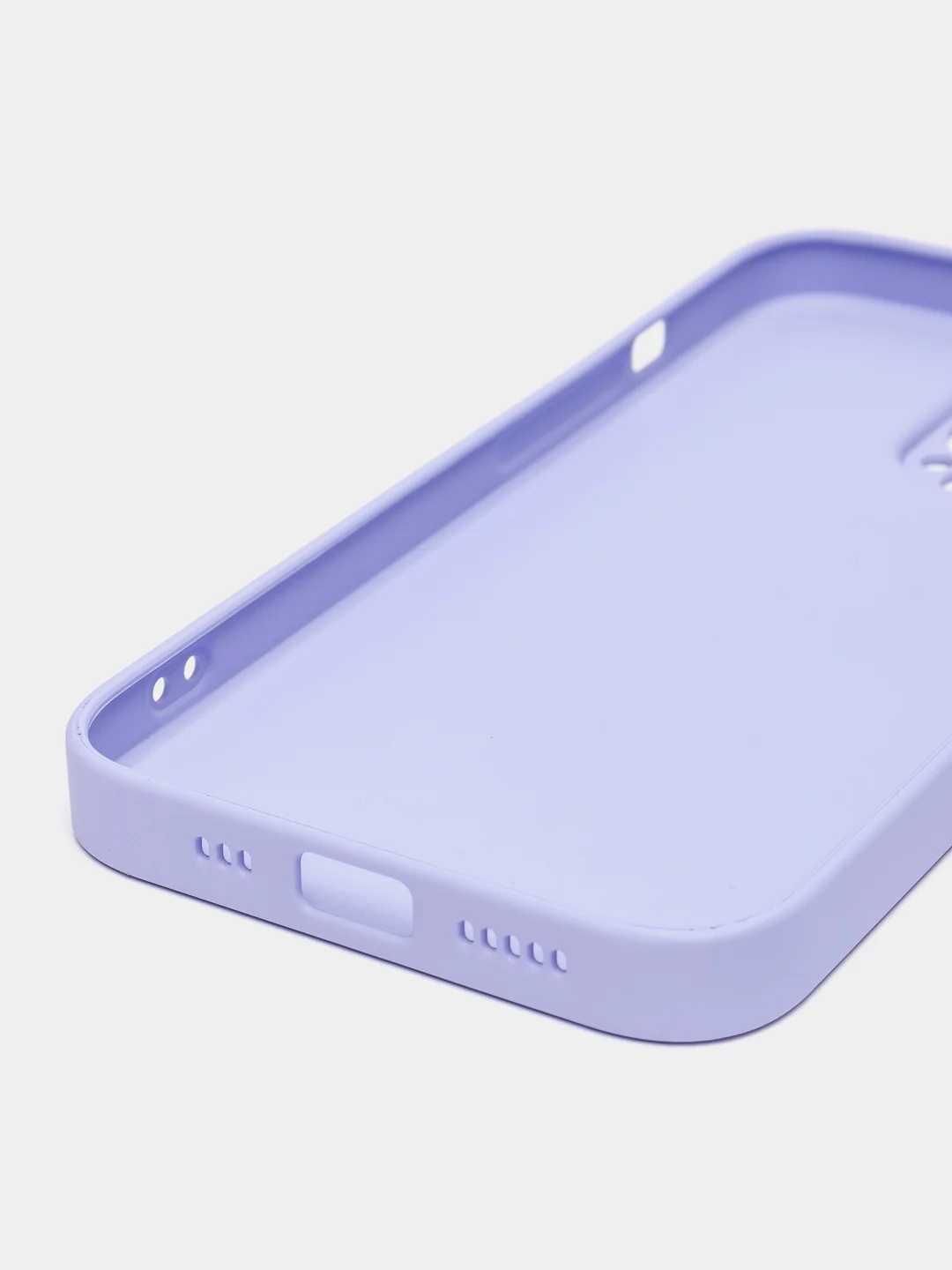 Лавандовый чехол силиконовый с матовой стеклянной панелью для iPhone 11, 12, 13, 13 Pro, 13 Pro Max