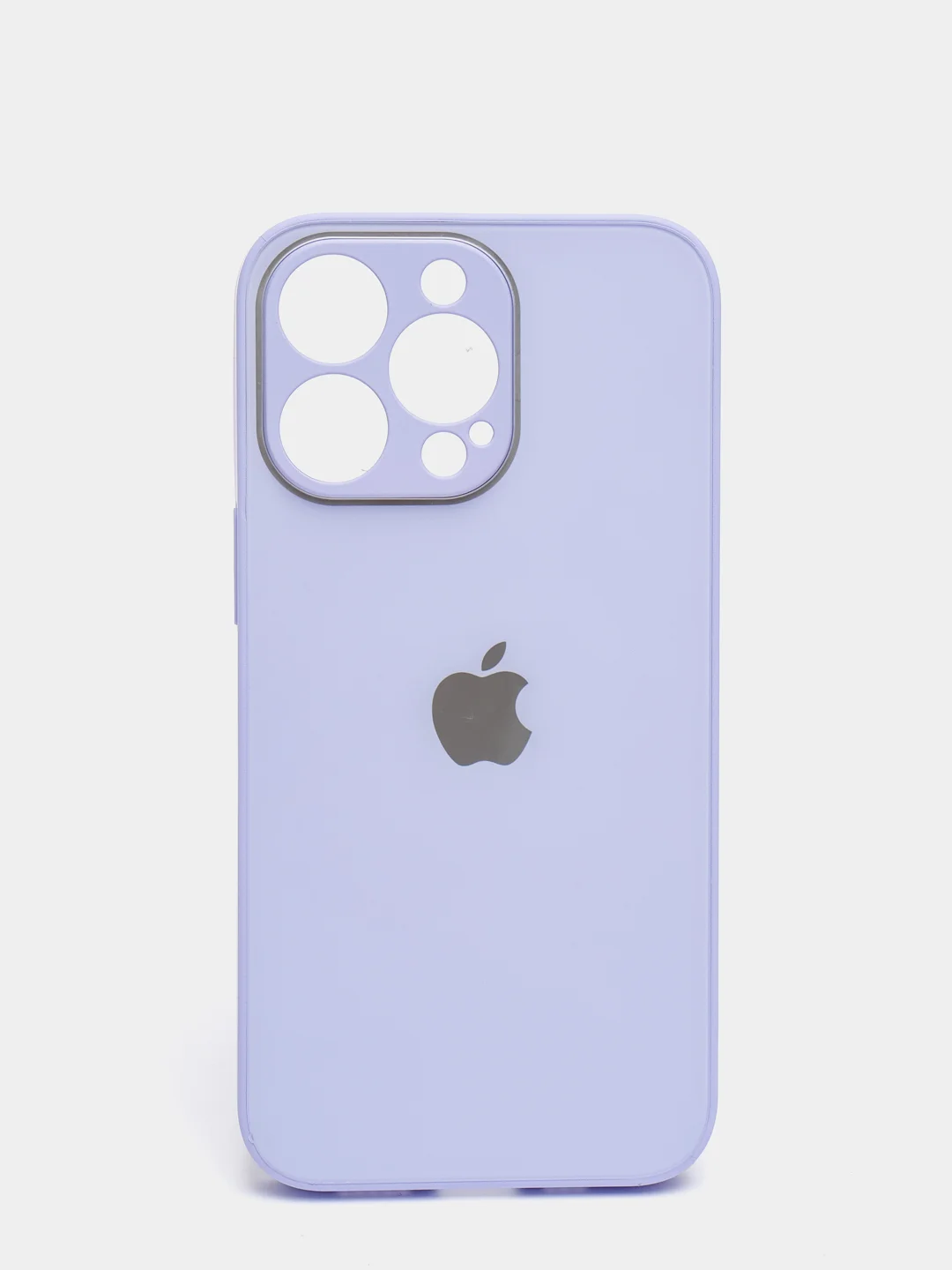 Лавандовый чехол силиконовый с матовой стеклянной панелью для iPhone 11, 12, 13, 13 Pro, 13 Pro Max