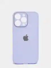 Лавандовый чехол силиконовый с матовой стеклянной панелью для iPhone 11, 12, 13, 13 Pro, 13 Pro Max