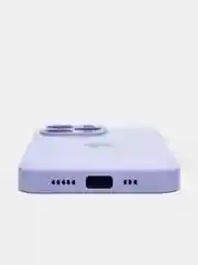 Лавандовый чехол силиконовый с матовой стеклянной панелью для iPhone 11, 12, 13, 13 Pro, 13 Pro Max
