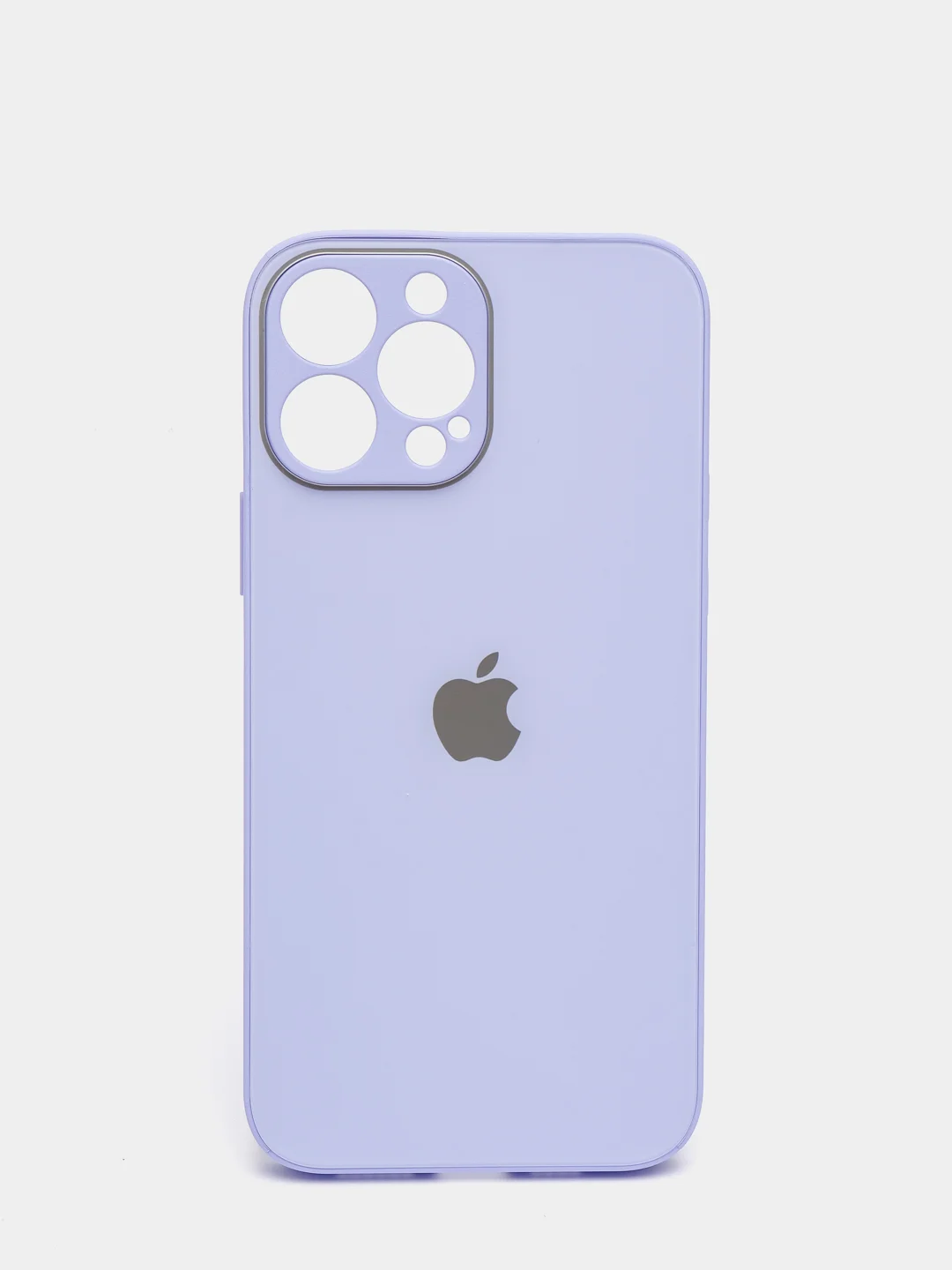 Лавандовый чехол силиконовый с матовой стеклянной панелью для iPhone 11, 12, 13, 13 Pro, 13 Pro Max