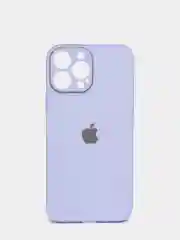 Лавандовый чехол силиконовый с матовой стеклянной панелью для iPhone 11, 12, 13, 13 Pro, 13 Pro Max