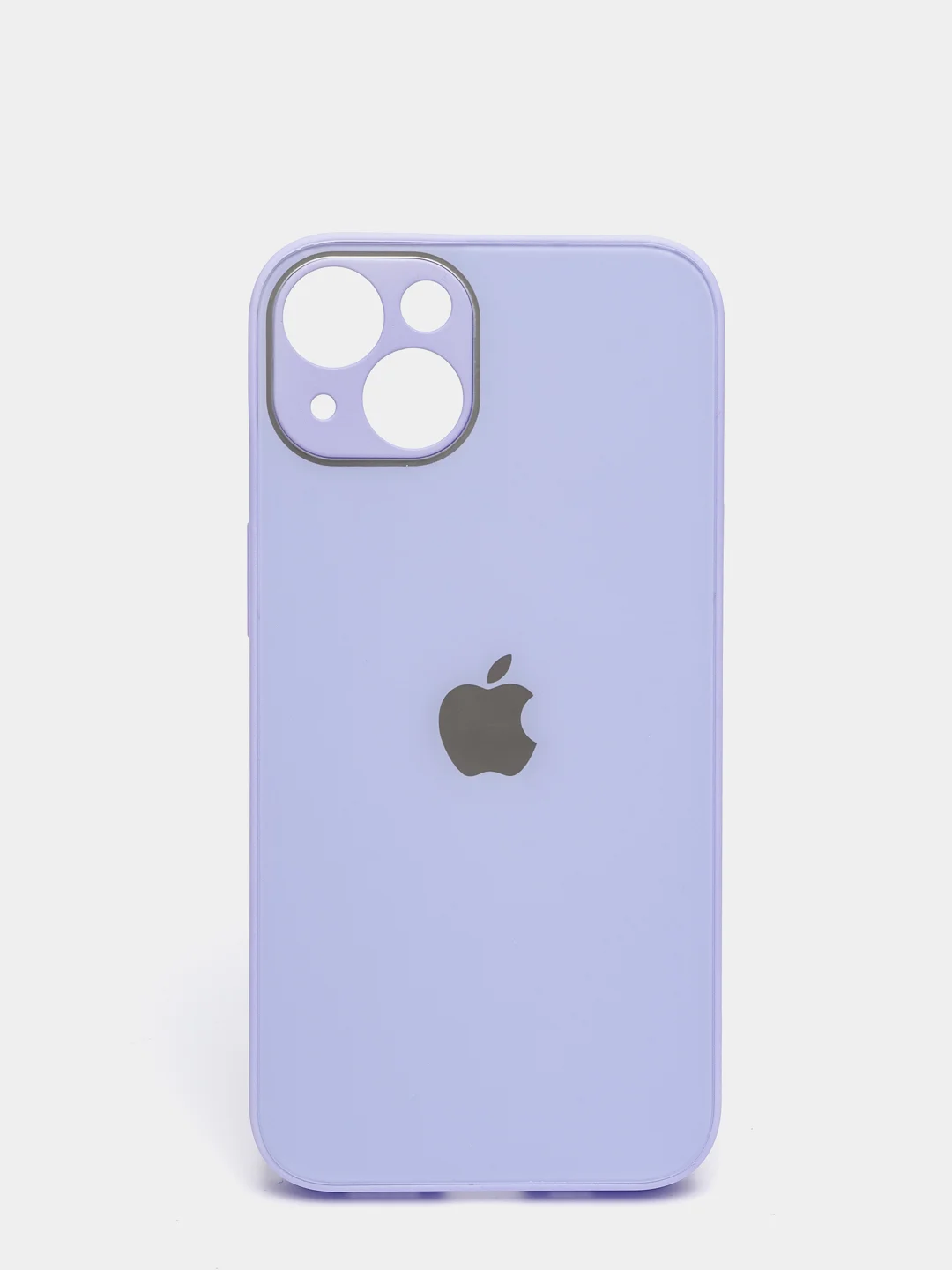 Лавандовый чехол силиконовый с матовой стеклянной панелью для iPhone 11, 12, 13, 13 Pro, 13 Pro Max