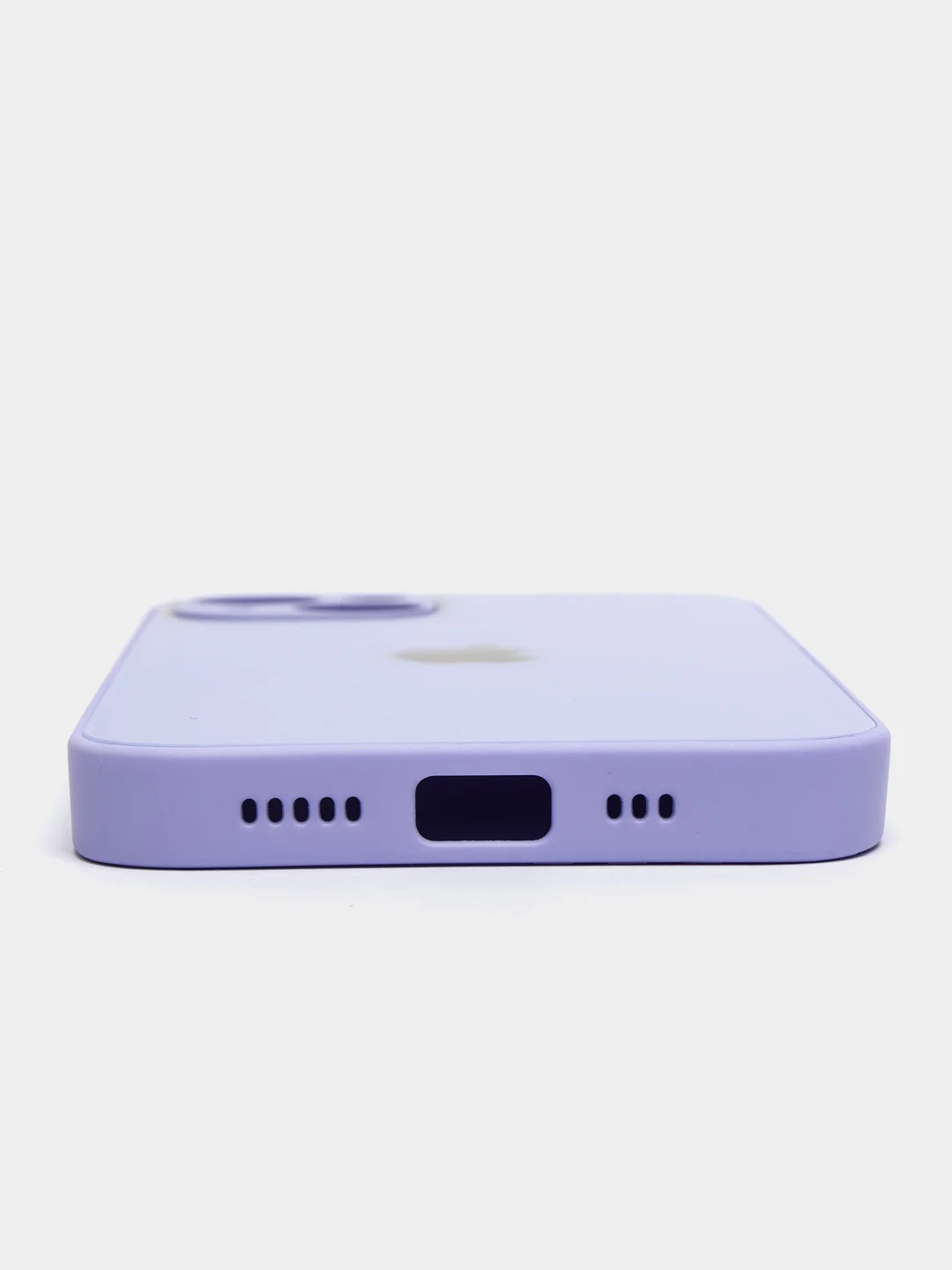 Лавандовый чехол силиконовый с матовой стеклянной панелью для iPhone 11, 12, 13, 13 Pro, 13 Pro Max