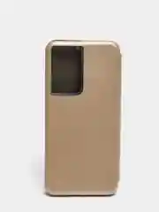 Золотой чехол-книжка для Samsung Galaxy S21 Ultra