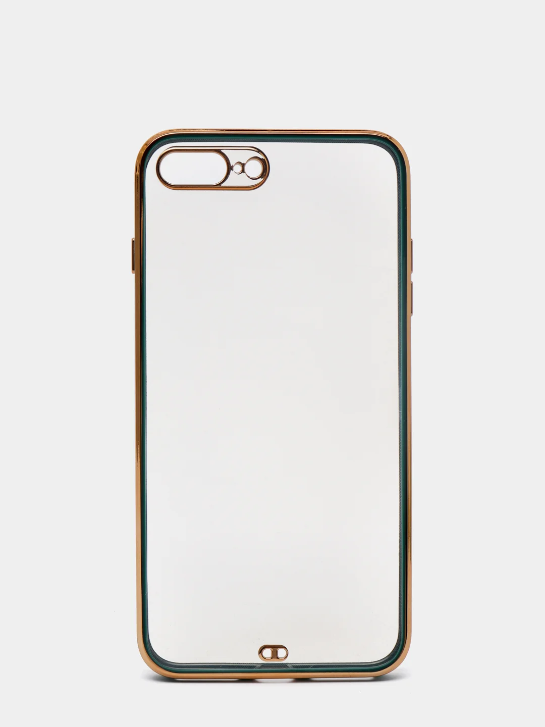 Зеленый чехол-накладка для 7 / 8 / SE2020, 7 plus / 8 plus, силиконовый, с металлическим ободком