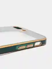 Зеленый чехол-накладка для 7 / 8 / SE2020, 7 plus / 8 plus, силиконовый, с металлическим ободком