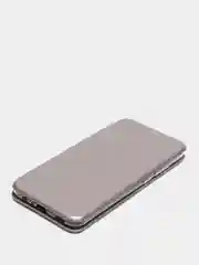 Серебряный чехол-книжка Samsung Galaxy A03 (Самсунг Галакси А03)