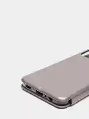 Серебряный чехол-книжка Samsung Galaxy A03 (Самсунг Галакси А03)