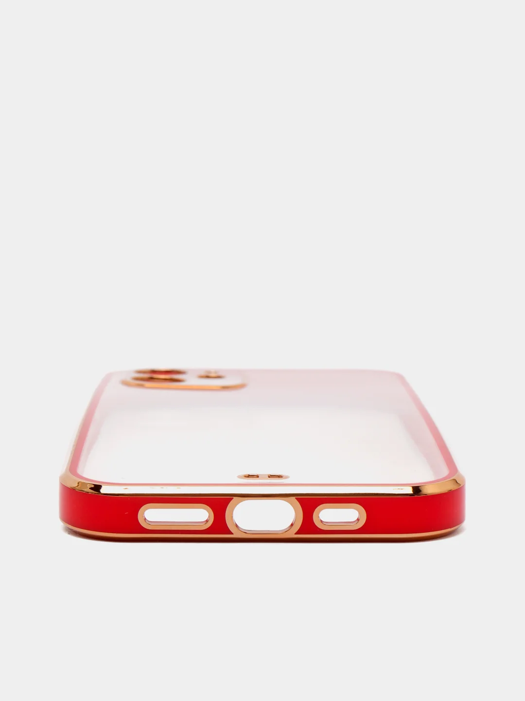 Красный чехол Накладка силиконовая с металическим ободком iPhone 12 mini /12 /12pro /12 proMax