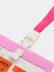Розовый бейдж горизонтальный