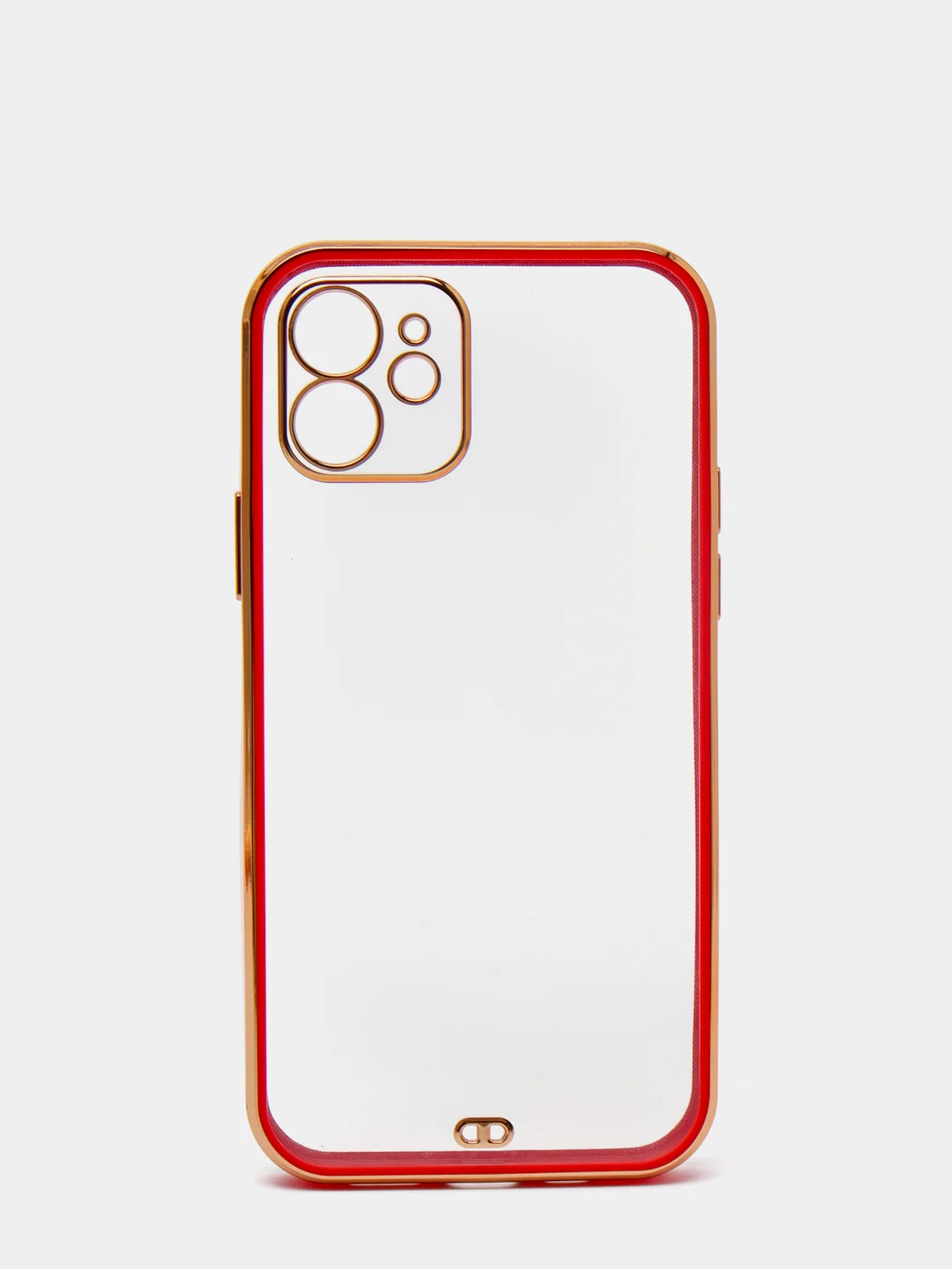 Красный чехол Накладка силиконовая с металическим ободком iPhone 12 mini /12 /12pro /12 proMax