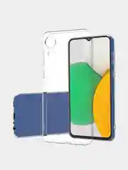 Плотный чехол для Samsung A03 Core с защитой камеры, силикон, прозрачный