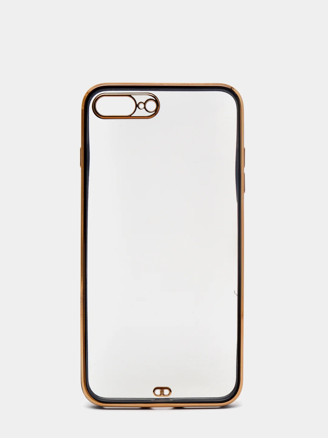 Черный чехол-накладка для 7 / 8 / SE2020, 7 plus / 8 plus, силиконовый, с металлическим ободком