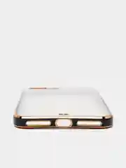 Черный чехол-накладка для 7 / 8 / SE2020, 7 plus / 8 plus, силиконовый, с металлическим ободком
