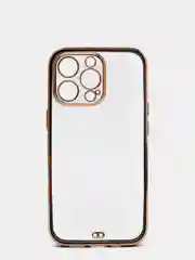 Черный чехол Накладка силиконовая с металическим ободком iPhone 13mini /13 /13pro /13proMax