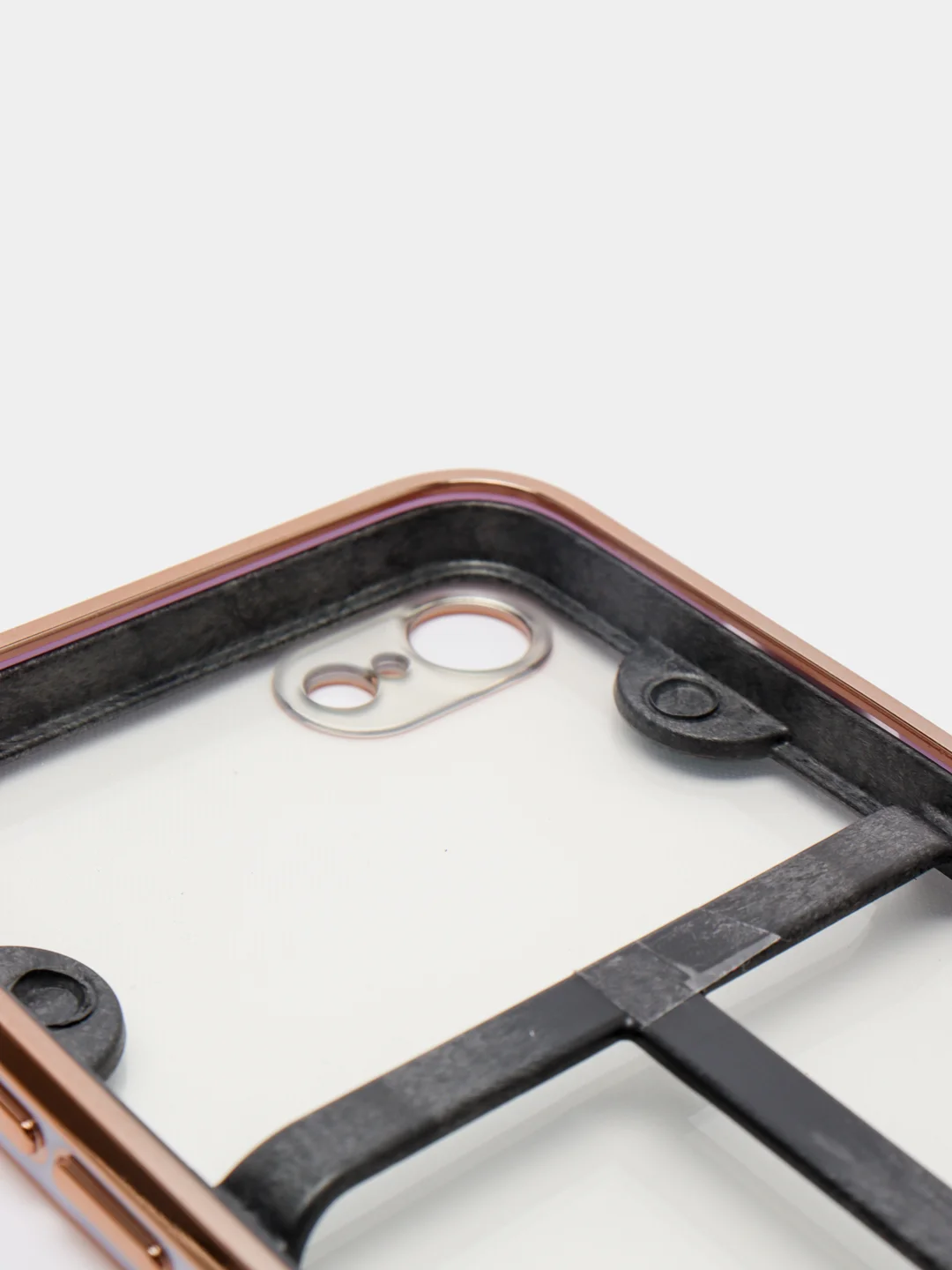 Сиреневый чехол-накладка для 7 / 8 / SE2020, 7 plus / 8 plus, силиконовый, с металлическим ободком