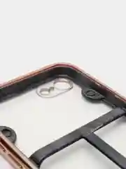 Сиреневый чехол-накладка для 7 / 8 / SE2020, 7 plus / 8 plus, силиконовый, с металлическим ободком
