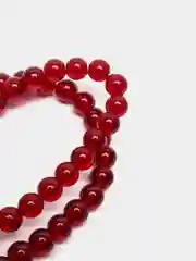 Багровый бусины круглые стеклянные