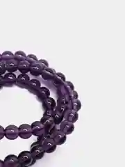 Фиолетовый бусины круглые стеклянные