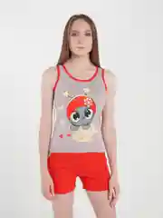 Алый женский пижамный комплект