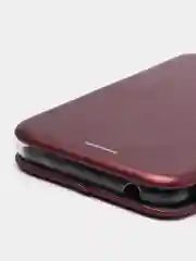 Бордовый чехол книжка для Samsung Galaxy A01, Самсунг А01