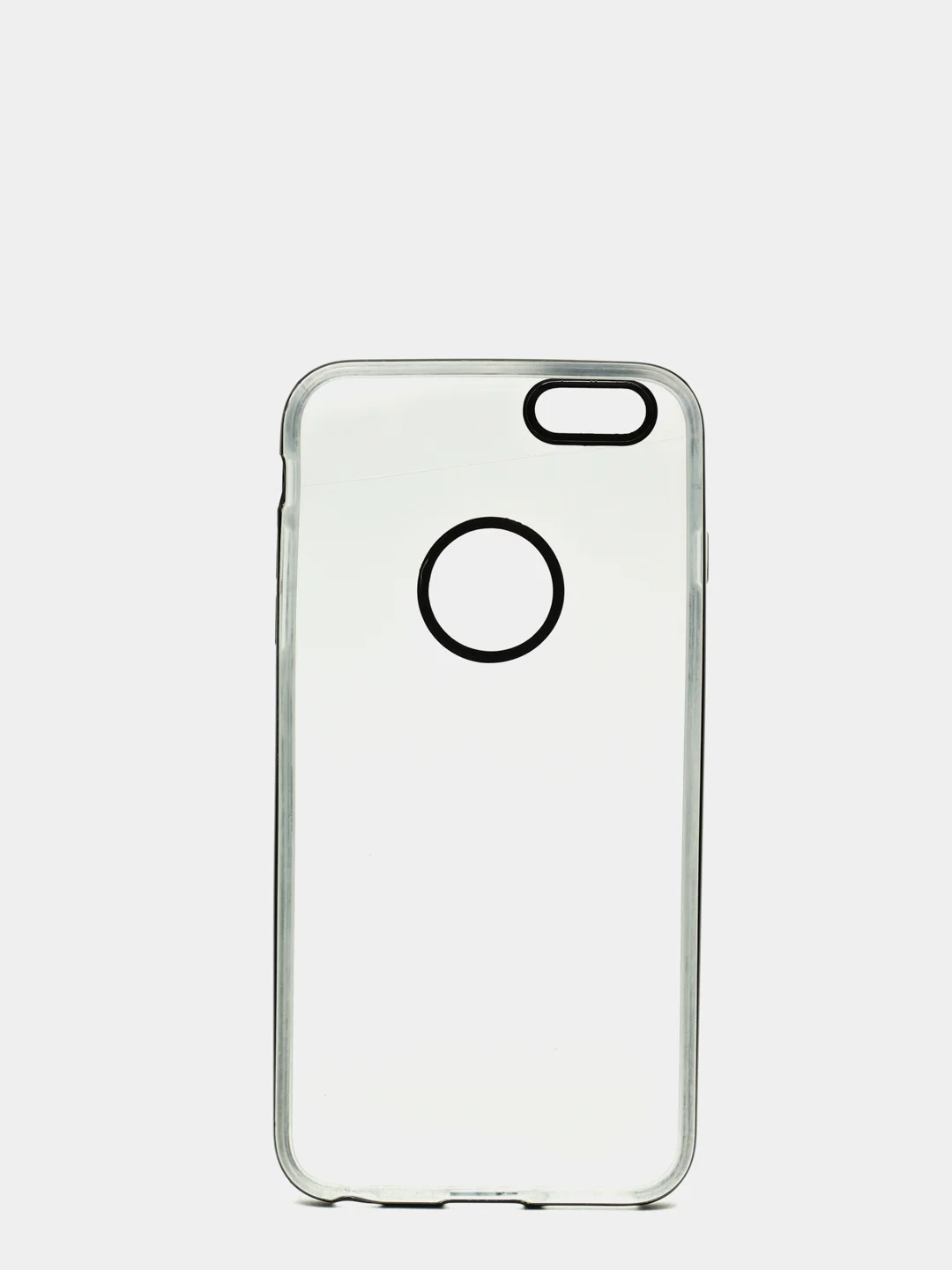 Черный чехол прозрачный силиконовый iPhone 6+ / накладка айфон