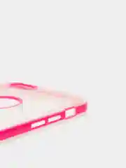 Розовый чехол прозрачный силиконовый iPhone 6+ / накладка айфон