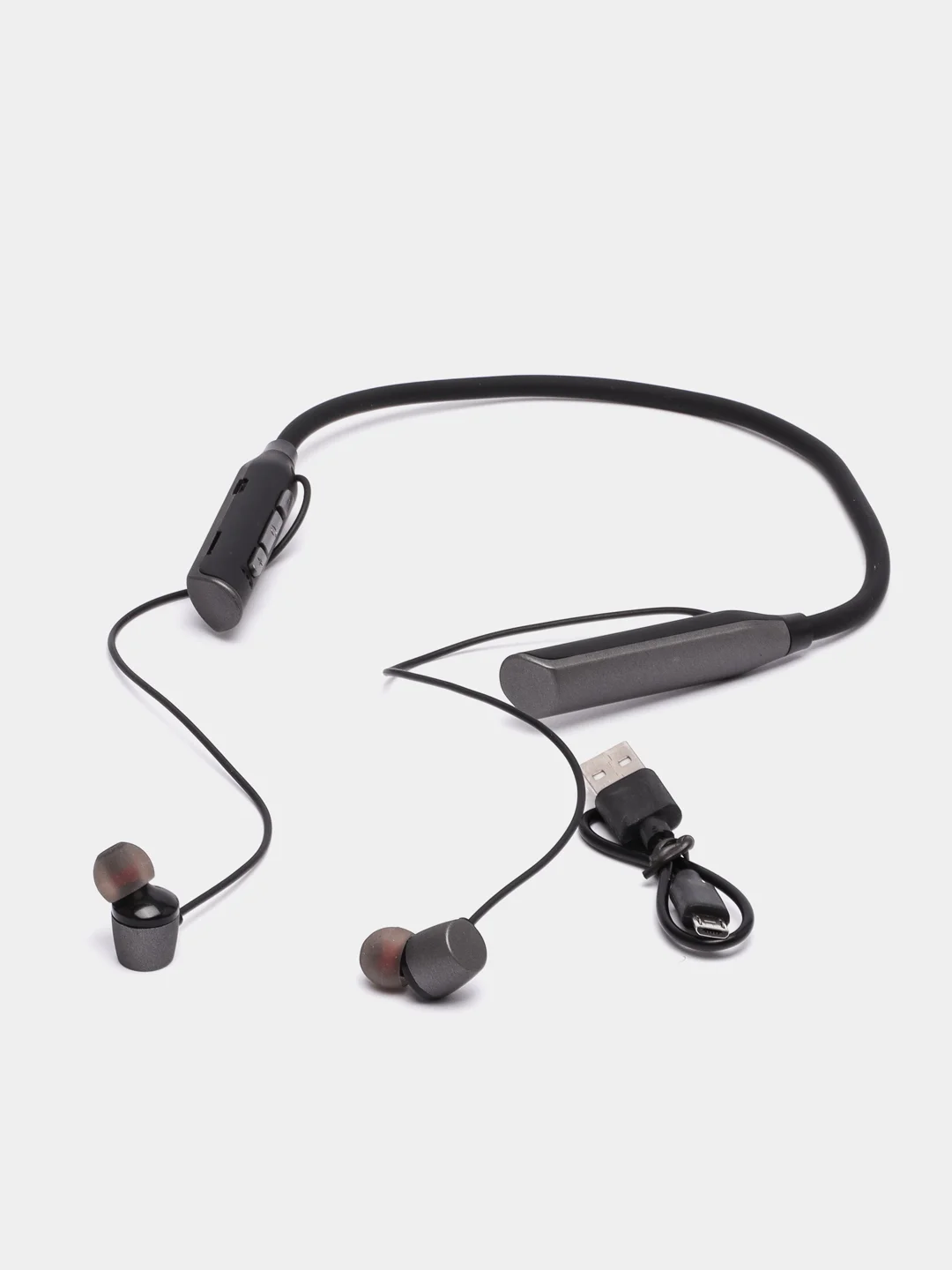 Черный беспроводные спортивные Bluetooth наушники с шумоподавлением